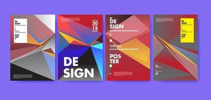 buntes geometrisches abstraktes Dreieckplakat des Vektors vektor