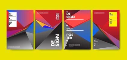 buntes geometrisches abstraktes Dreieckplakat des Vektors vektor