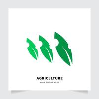 eben Emblem Logo Design zum Landwirtschaft mit das Konzept von Grün Blätter Vektor. Grün Natur Logo benutzt zum landwirtschaftlich Systeme, Bauern, und Plantage Produkte. Logo Vorlage. vektor