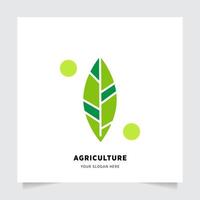 eben Emblem Logo Design zum Landwirtschaft mit das Konzept von Grün Blätter Vektor. Grün Natur Logo benutzt zum landwirtschaftlich Systeme, Bauern, und Plantage Produkte. Logo Vorlage. vektor