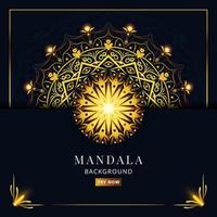 elegant Gold Mandala Hintergrund Design im Arabeske Stil vektor