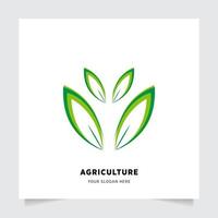 eben Emblem Logo Design zum Landwirtschaft mit das Konzept von Grün Blätter Vektor. Grün Natur Logo benutzt zum landwirtschaftlich Systeme, Bauern, und Plantage Produkte. Logo Vorlage. vektor