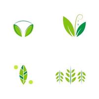 platt emblem logotyp design för lantbruk med de begrepp av grön löv vektor. grön natur logotyp Begagnade för jordbruks system, bönder, och plantage Produkter. logotyp mall. vektor