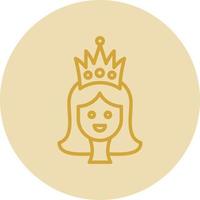 Prinzessin-Vektor-Icon-Design vektor