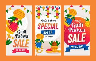 Gudi Padwa Verkaufsbanner vektor