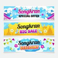 Songkran Festival Sale Banner vektor