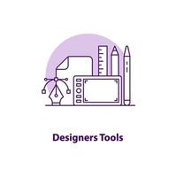 Designer-Tools kreative UI-Konzept-Symbol vektor