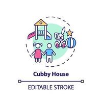 Cubby House Konzept Ikone vektor