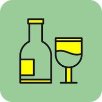 Vektor-Icon-Design für alkoholische Getränke vektor