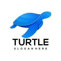bunter Farbverlauf der Logo-Schildkröte vektor