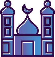 kleine Moschee-Vektor-Icon-Design vektor