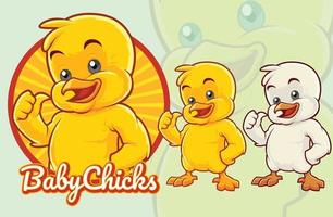 baby chick maskot design vektor