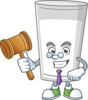 glas av mjölk tecknad serie karaktär vektor
