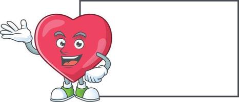 Herz medizinisch Benachrichtigung Karikatur Charakter vektor