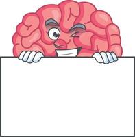 Gehirn Karikatur Charakter vektor