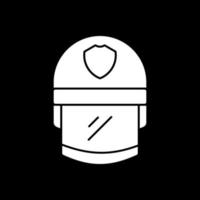 Polizeihelm-Vektor-Icon-Design vektor