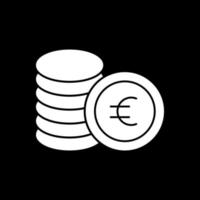 Euro-Münzen-Vektor-Icon-Design vektor