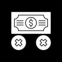 kein Geld-Vektor-Icon-Design vektor