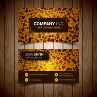 Stared Golden Premium Abstrakt Business Card vektor