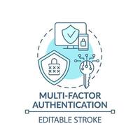 Symbol für das Multi-Faktor-Authentifizierungskonzept vektor