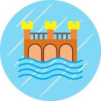 Wasserbrücke Vektor-Icon-Design vektor