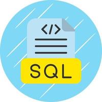 SQL-Datei-Vektor-Icon-Design vektor