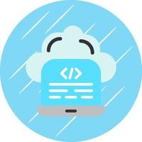 Cloud-Codierungsvektor-Icon-Design vektor