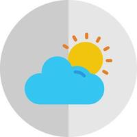 moln Sol vektor ikon design