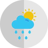 Wolke, Sonne, Regen, Vektor-Icon-Design vektor