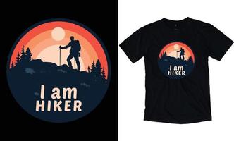 Berg-T-Shirt-Design vektor