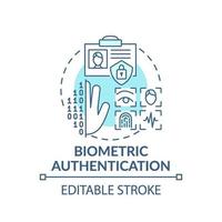 Symbol für das biometrische Authentifizierungskonzept vektor
