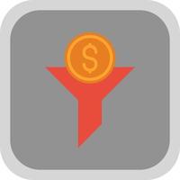 Trichter-Dollar-Vektor-Icon-Design vektor