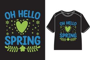 Oh Hallo Frühling T-Shirt Design vektor