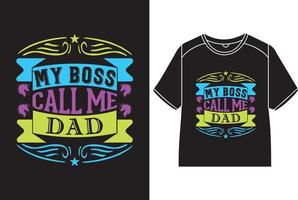 min chef ring upp mig pappa t-shirt design vektor