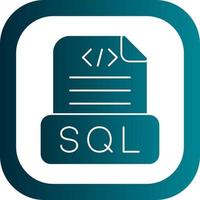 SQL-Datei-Vektor-Icon-Design vektor