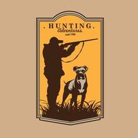 Jagd mit Hund Vektor Illustration