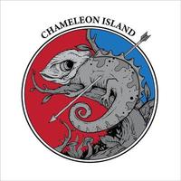 Chamäleon-Vektor-Illustration vektor