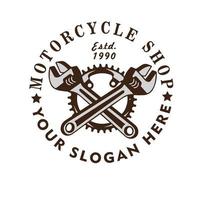 motorcykel service logotyp vektor illustration