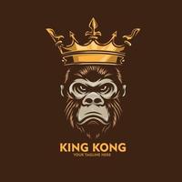 König kong Maskottchen Logo Vektor Illustration