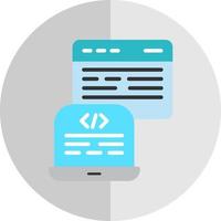 Backend-Entwicklungsvektor-Icon-Design vektor