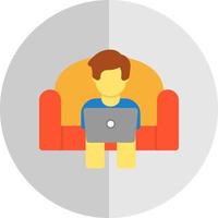 Arbeiten am Couch-Vektor-Icon-Design vektor