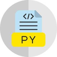 Python-Datei-Vektor-Icon-Design vektor