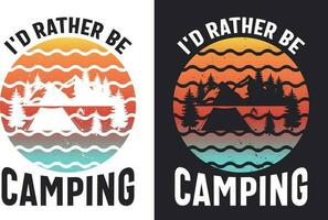 camping t skjorta design bunt t-shirt design för camping älskare vektor