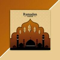 Ramadan Post Design Banner, Ramadan kareem Banner, Ramadan kareem islamisch Post Design Vektor