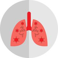 Vektor-Icon-Design für Lungeninfektionen vektor