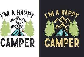 camping t skjorta design bunt t-shirt design för camping älskare vektor