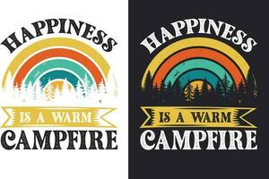 camping t skjorta design bunt t-shirt design för camping älskare vektor