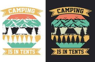 Camping t Hemd Design bündeln T-Shirt Design zum Camping Liebhaber vektor