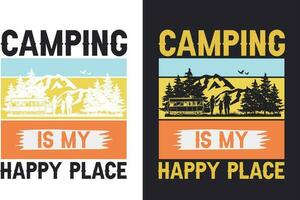 Camping t Hemd Design bündeln T-Shirt Design zum Camping Liebhaber vektor