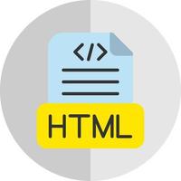 HTML-Datei-Vektor-Icon-Design vektor